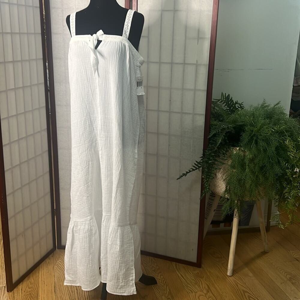 MAGASCHONI ORGANIC COTTON GAUGE GROCHET MAXI DRESS SIZE M